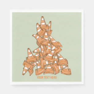 Pile of orange road cones napkin
