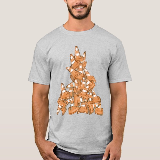 Pile of orange road cones T-Shirt (Front)
