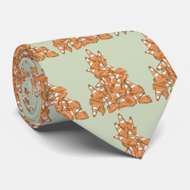Pile of orange road cones tie (Rolled)