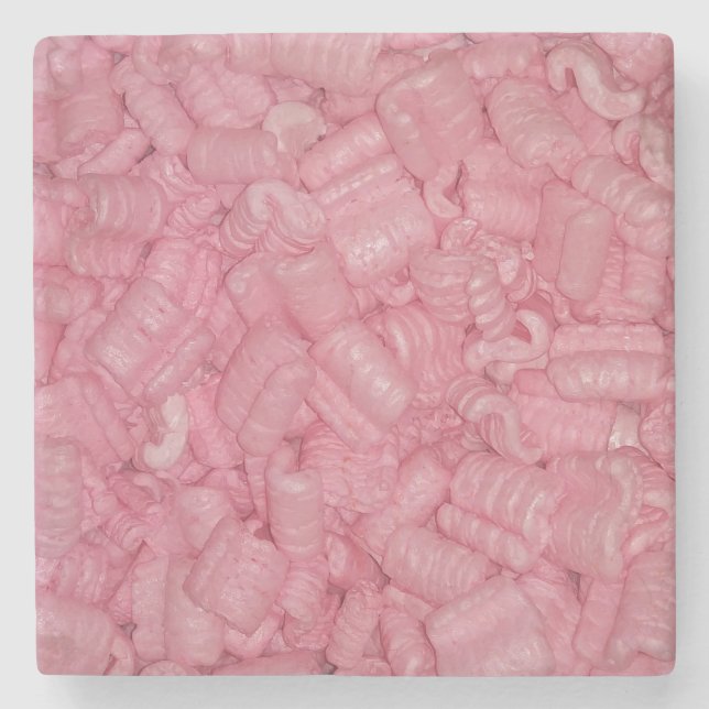 Pile of Packing Peanuts Stone Coaster (Front)