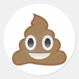 Pile Of Poo Emoji Classic Round Sticker