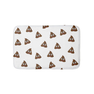Pile of Poo emoji smiling poops Bath Mat