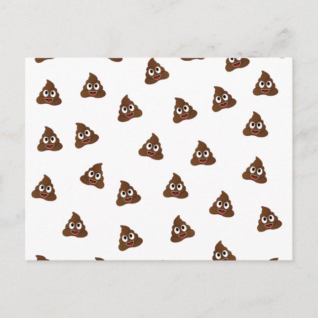 Pile of Poo emoji smiling poops Postcard (Front)