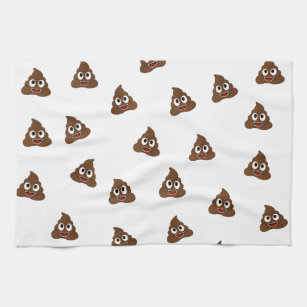 Pile of Poo emoji smiling poops Tea Towel