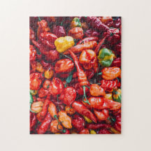 Pile of Red Chilli Peppers