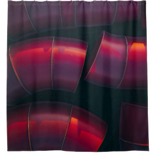Pile of red pipes shower curtain