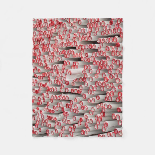 Pile of rolled papers fleece blanket (Front)