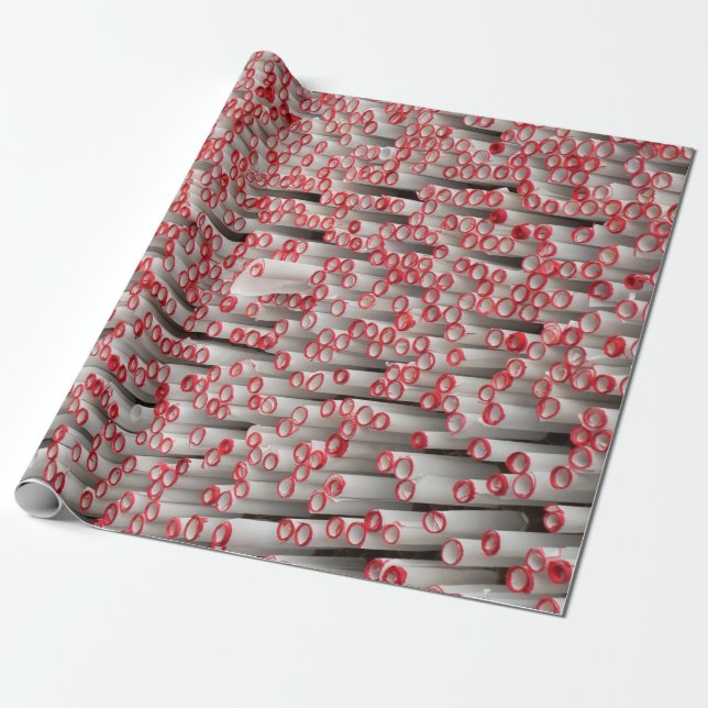 Pile of rolled papers wrapping paper (Unrolled)