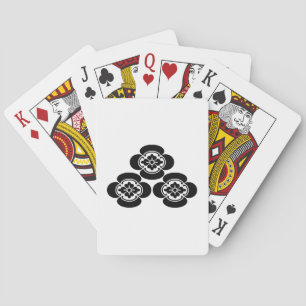 Pile of three mokkos bicycle playing cards