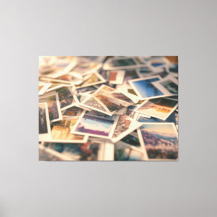 Pile of Vintage Photographs Canvas Print