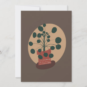Pilea Plant Hand Drawn Greeting Card