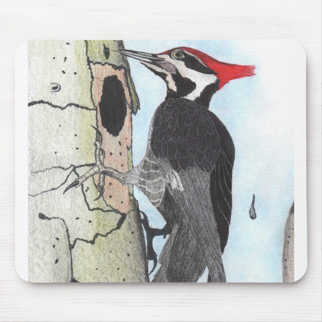 Pileated Woodpecker Mouse Pad (Front)