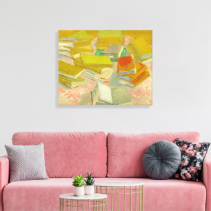 Piles of French Novels Vincent van Gogh Canvas Print