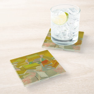 Piles of French Novels Vincent van Gogh Glass Coaster
