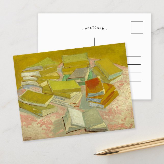 Piles of French Novels | Vincent van Gogh Postcard (Creator Uploaded)