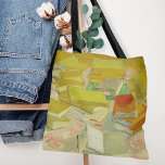 Piles of French Novels | Vincent van Gogh Tote Bag<br><div class="desc">Piles of French Novels (1887) by Dutch post-impressionist artist Vincent Van Gogh. Original artwork is an oil on canvas depicting stacks of books in vibrant yellow tones.

Use the design tools to add custom text or personalise the image.</div>