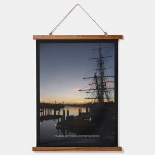 Pilgrim at dawn hanging tapestry