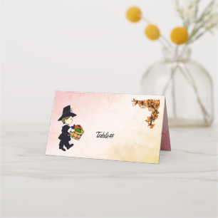 Pilgrim Boy Thanksgiving Place Cards