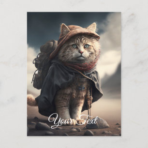 Pilgrim cat. postcard