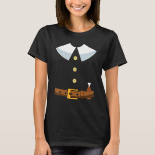 Pilgrim Costume Collar Thanksgiving Turkey Day Men T-Shirt
