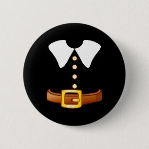 Pilgrim Costume Halloween Funny Thanksgiving Boys  6 Cm Round Badge