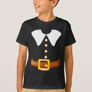 Pilgrim Costume Halloween Funny Thanksgiving Boys T-Shirt