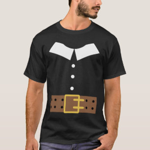 Pilgrim Costume Halloween Funny Thanksgiving Boys  T-Shirt