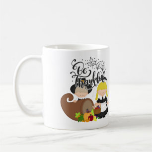 Pilgrim Couple - Be Thankful Coffee Mug