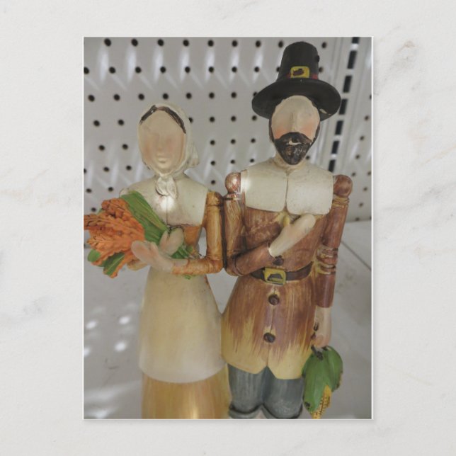 Pilgrim Couple Postcard (Front)