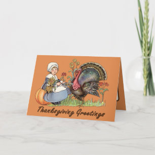 Pilgrim Girl Holiday Card