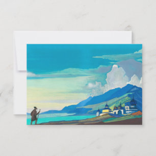 Pilgrim of the Radiant City by Nicholas Roerich Thank You Card