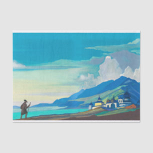 Pilgrim of the Radiant City by Nicholas Roerich Tissue Paper