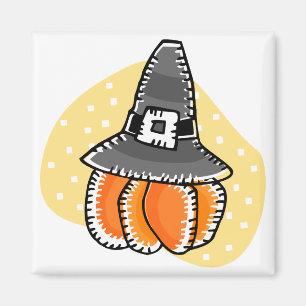 pilgrim pumpkin magnet