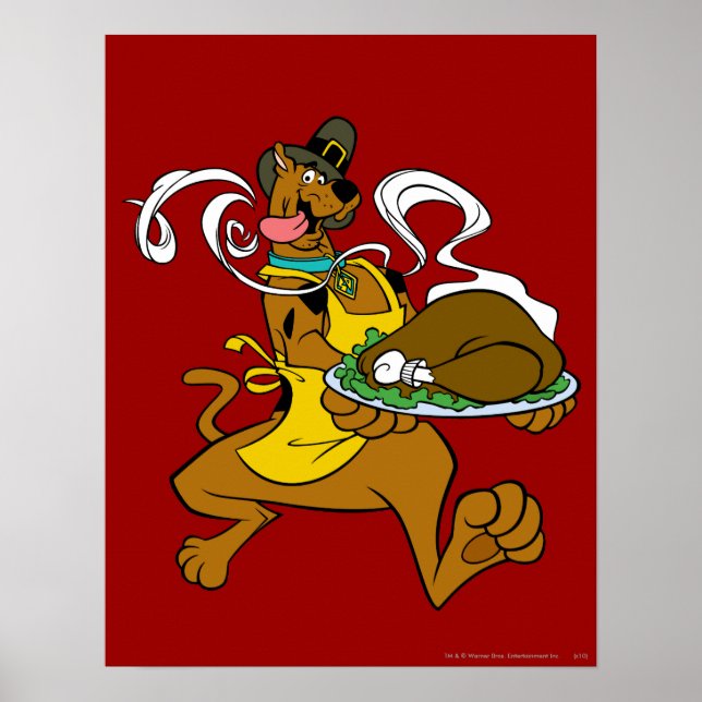 Pilgrim Scooby-Doo With Turkey Poster (Front)