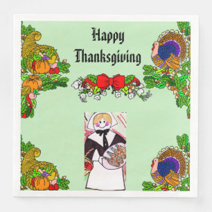 PILGRIM THANKSGIVING PAPER DINNER NAPKINS