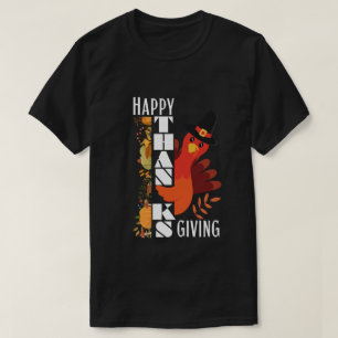 Pilgrim turkey Happy thanksgiving T-Shirt
