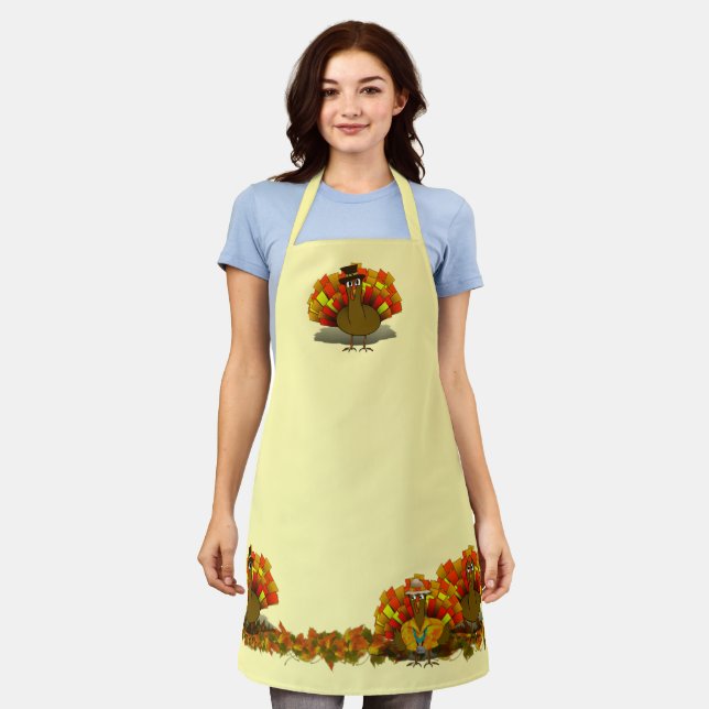 Pilgrim Turkey Thanksgiving Apron (Worn)