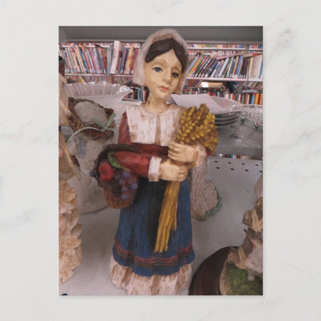 Pilgrim Woman Postcard (Front)