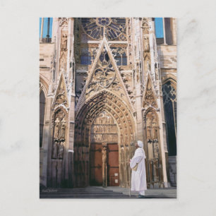"Pilgrimage" Chartres Cathedral Watercolor Postcard