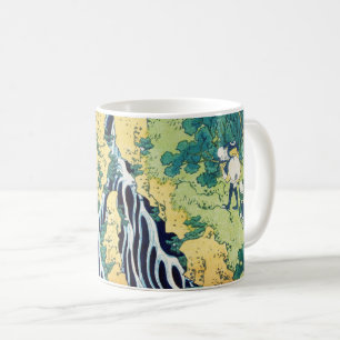 Pilgrims at Kirifuri Waterfall Japanese art Coffee Mug