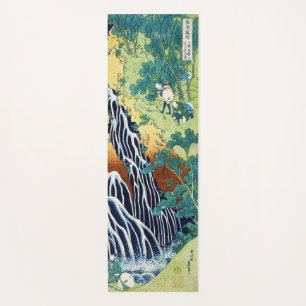 Pilgrims at Kirifuri Waterfall Japanese art Yoga Mat