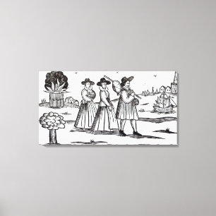 Pilgrims departing for the New World Canvas Print