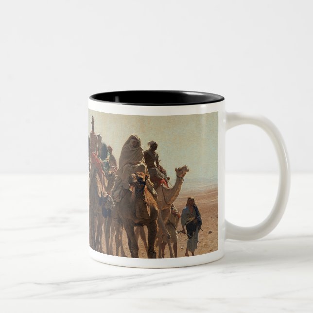 Pilgrims Going to Mecca, 1861 Two-Tone Coffee Mug (Right)