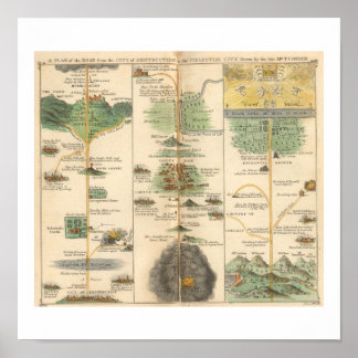 Pilgrim's Progress Map Chart