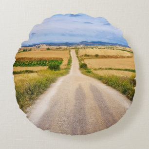 Pilgrim's shadows round cushion