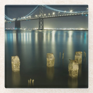 Pilings along the Embarcadero, San Francisco Glass Coaster