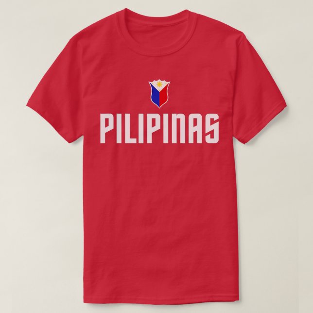 Pilipinas Basketball Wear Gilas Philippines Casual T-Shirt (Design Front)