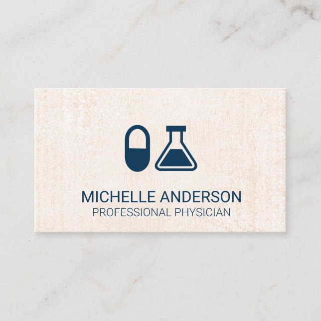 Pill and Beaker | Pharmaceutical Business Card (Front)