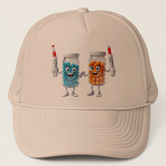Pill Bottle Cartoon Hat (Front)