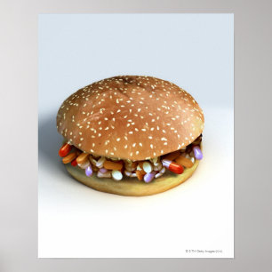 Pill Burger Poster